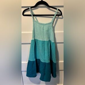 SO Girls Teal Blue Summer Dress or Coverup. Size L (10/12)